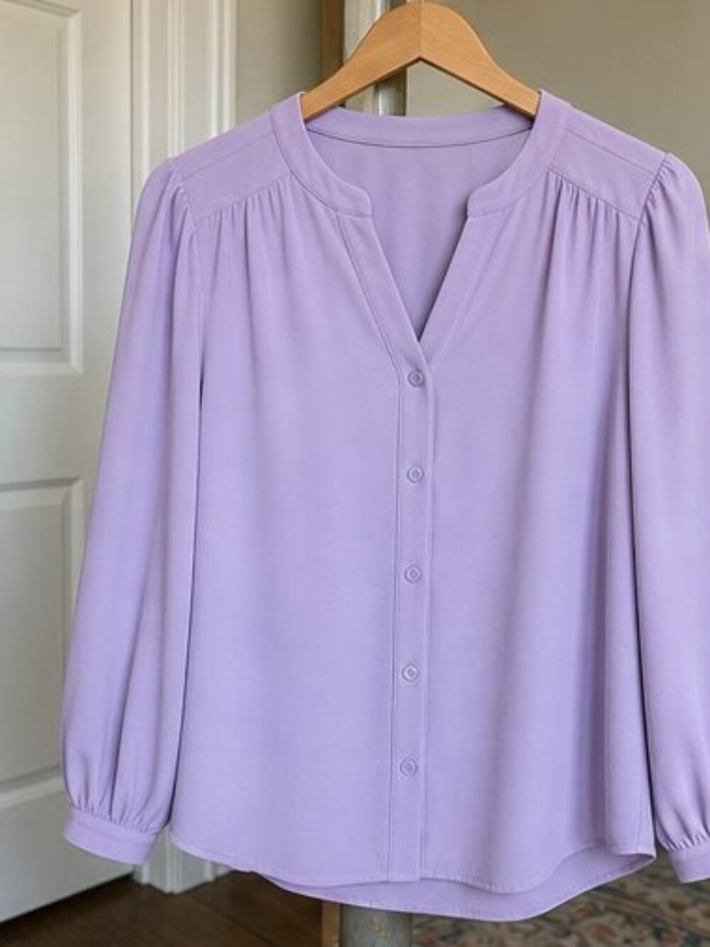 Lilac Ruffle Blouse
